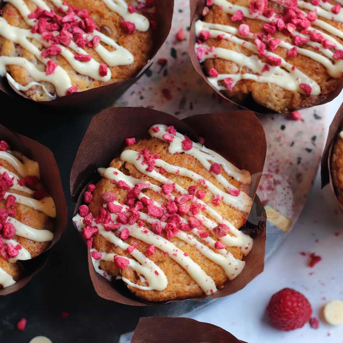 White Chocolate & Raspberry Muffins!