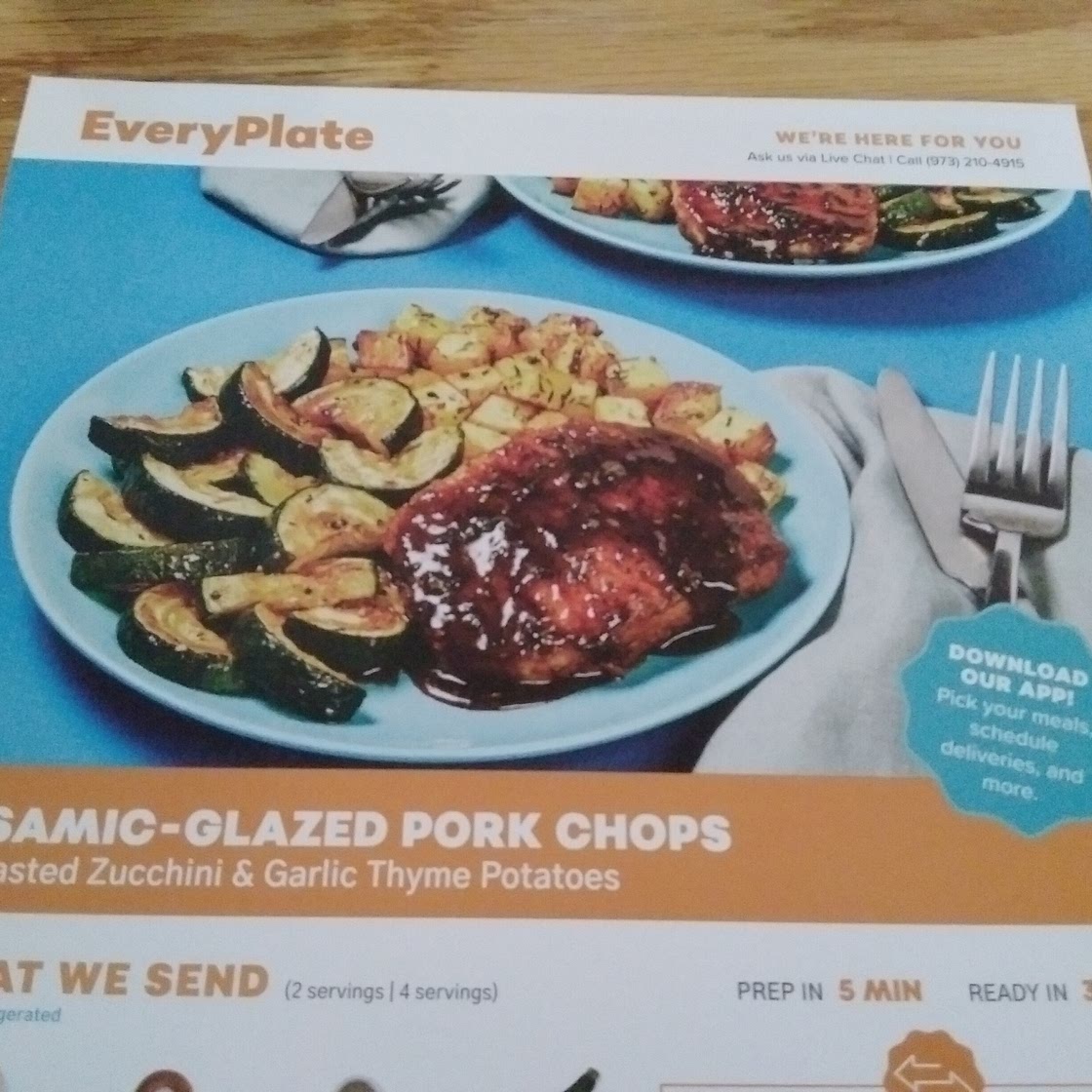 Balsamic Glazed Chicken or Pork Chops with Roasted Zucchini & Garlic Potatoes