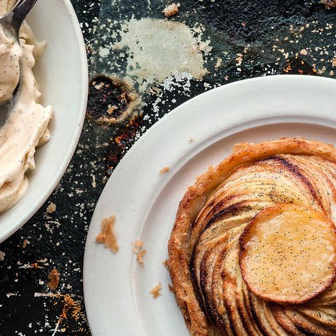 Hot Apple Tart with Vanilla Ice Cream
