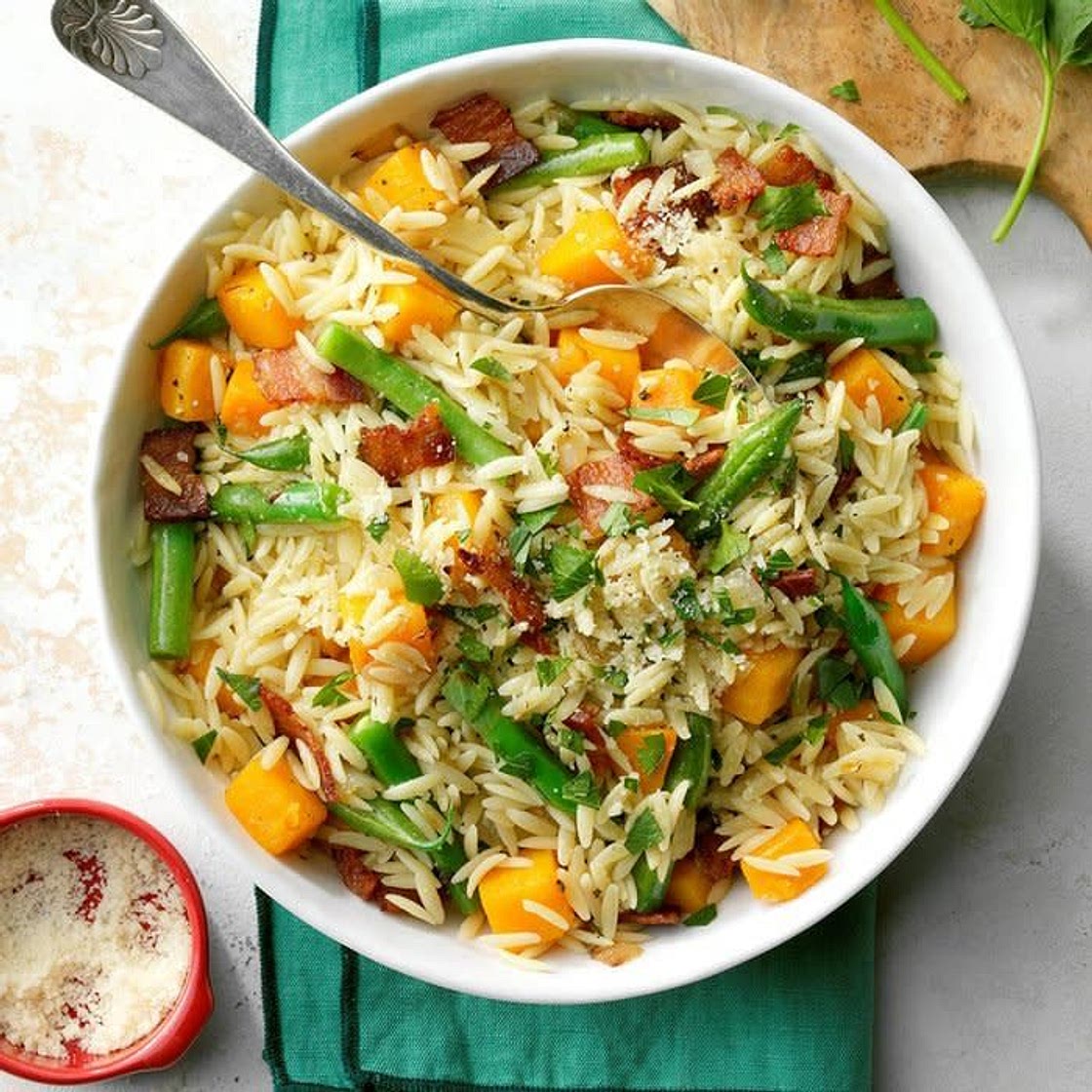 Chicken w Creamy Butternut Squash Orzo