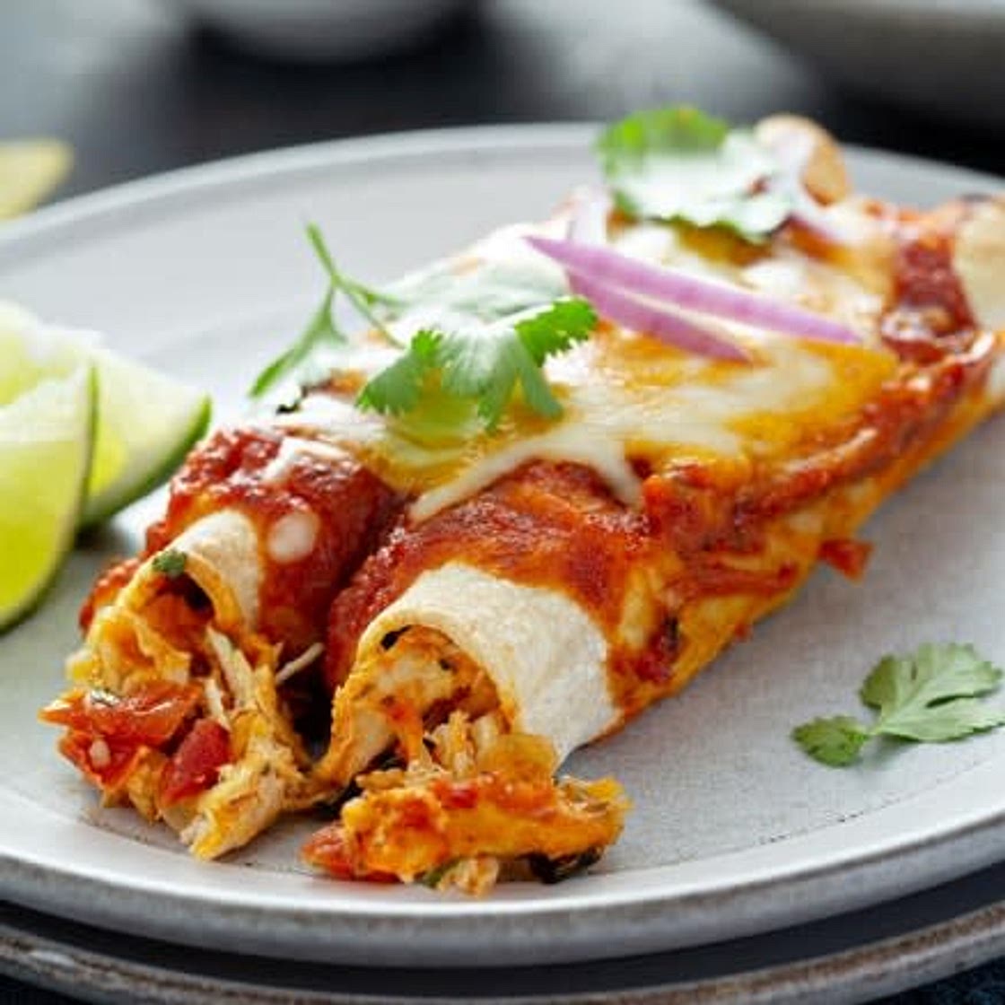 Chicken Enchiladas Rojas
