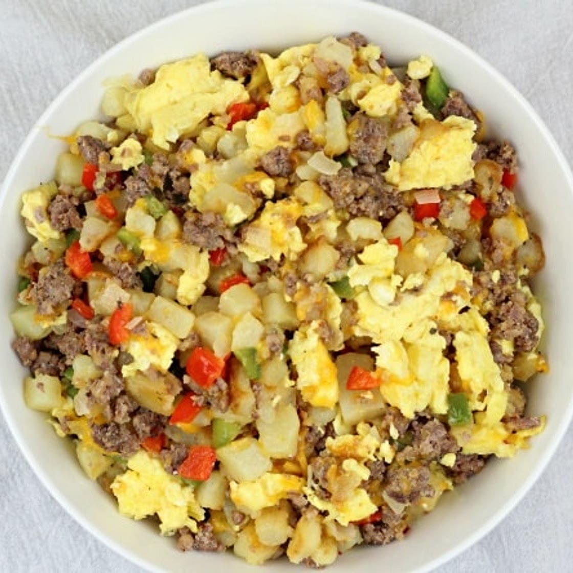 Potato, Sausage and Egg Breakfast Bowl