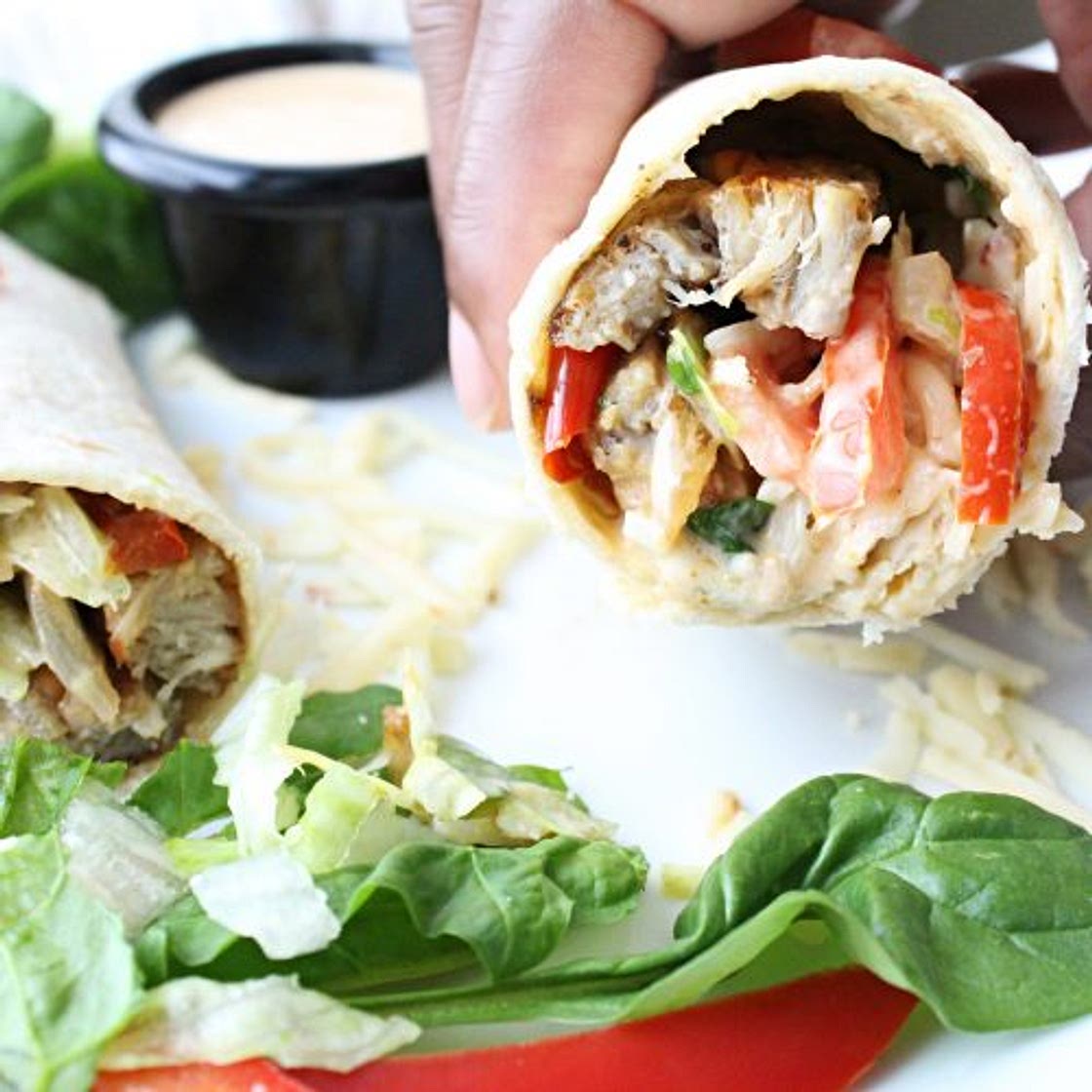 Red Bell Pepper Chicken Chipotle Chicken Wrap