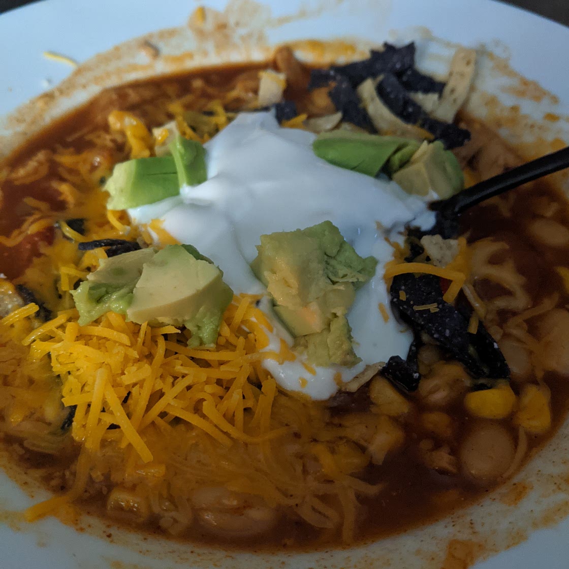 Crock Pot Chicken Tortilla Soup, Vegetarian Option!