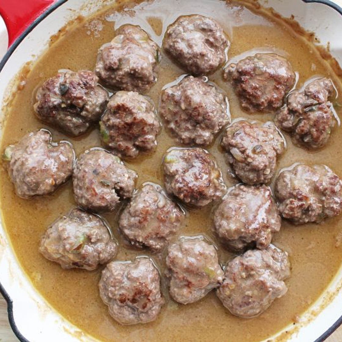 Beef Meatballs In Mushroom Gravy