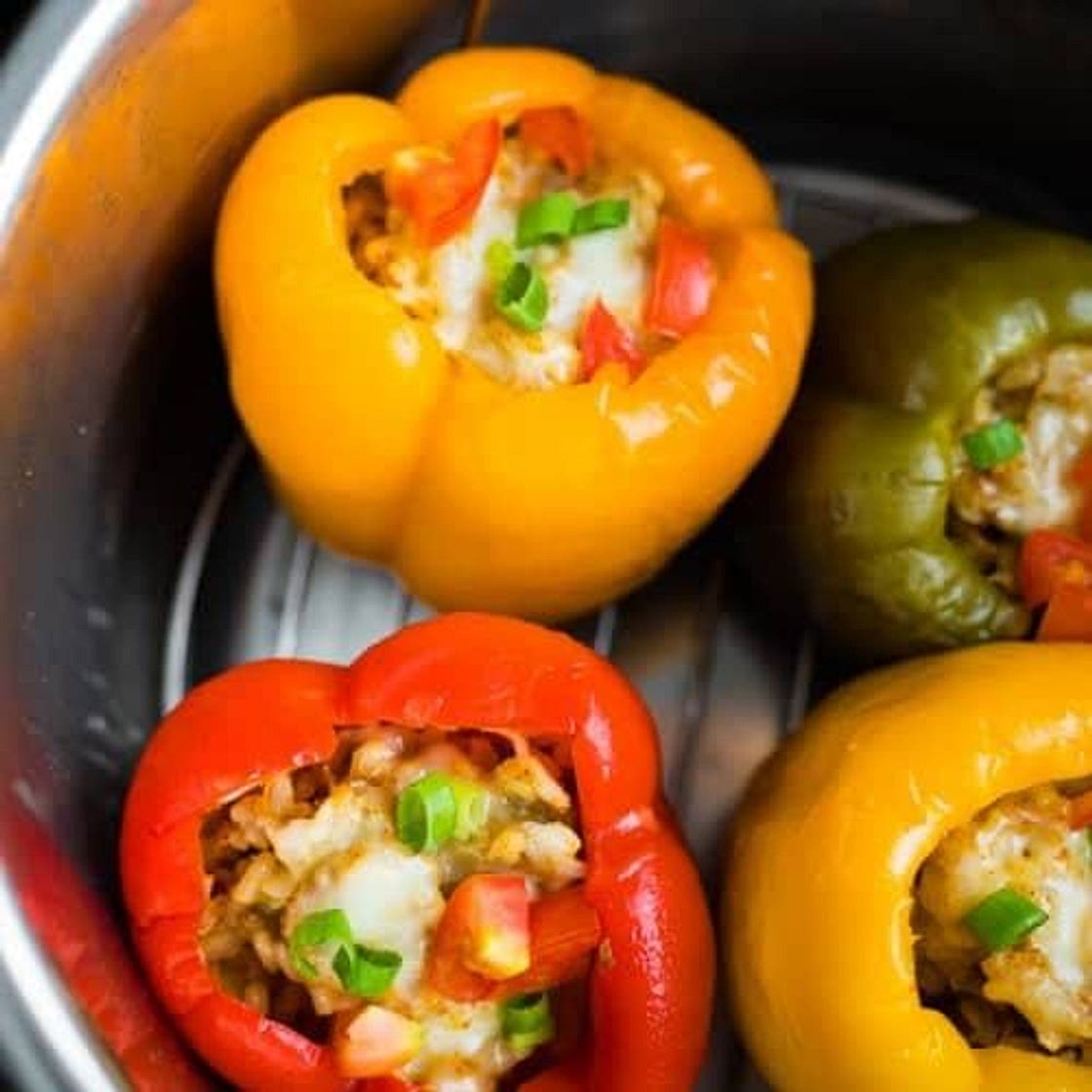 Instant Pot Ground Turkey Stuffed Peppers