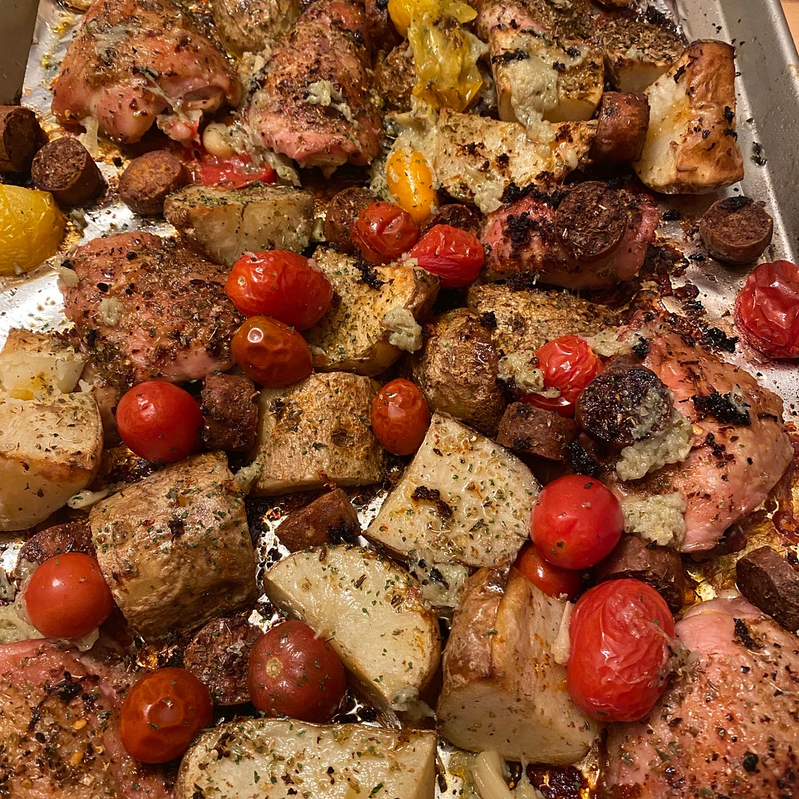 Spanish Chicken With Chorizo and Potatoes