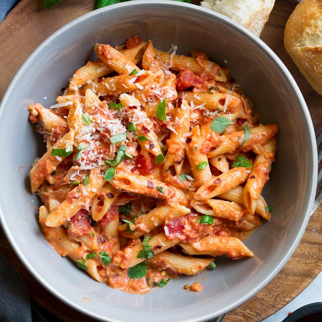 Protein Pasta with Vodka Sauce and Chicken