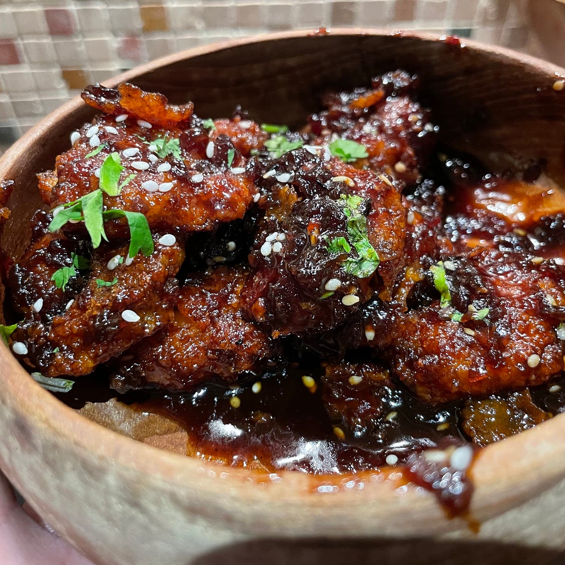 Ballantines BBQ Glazed Prawns