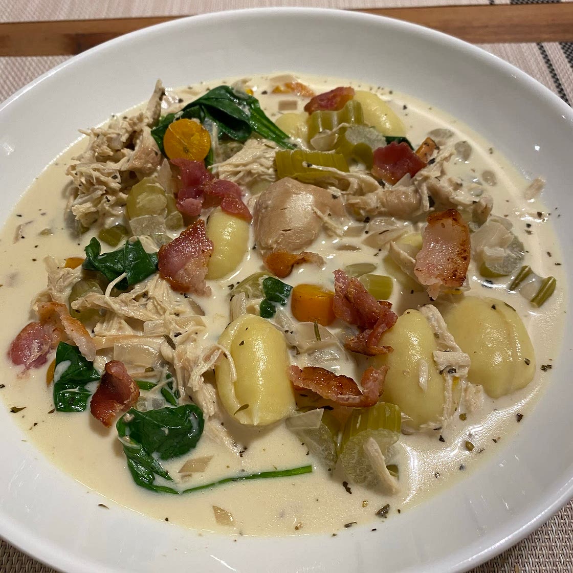 Creamy Crockpot Chicken Gnocchi Soup