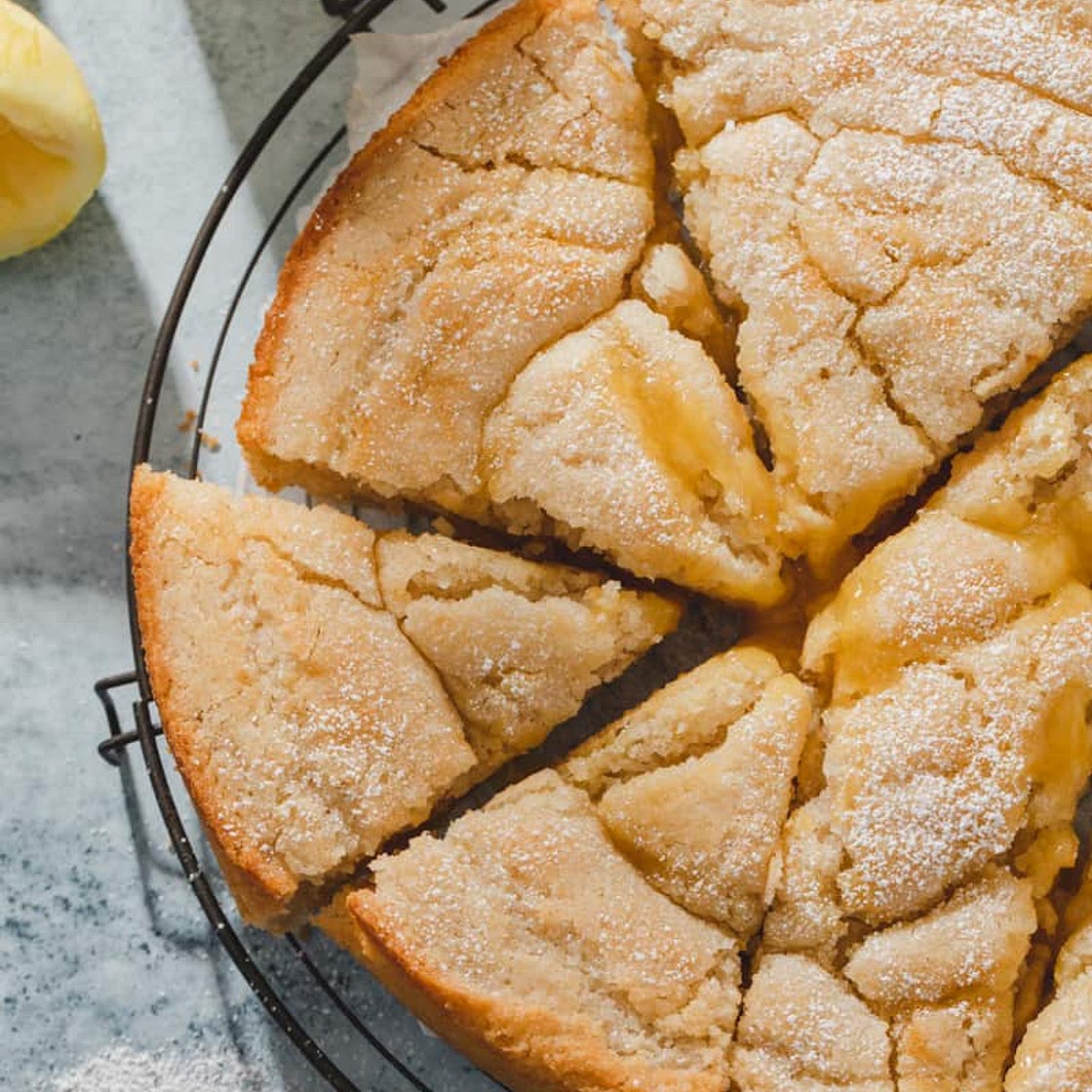 Vegan Lemon Curd Almond Cake