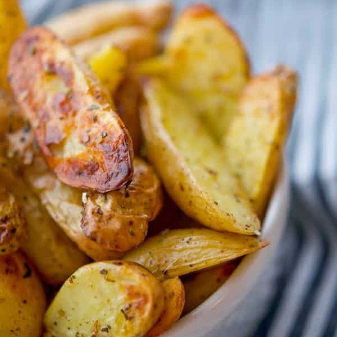 Greek Roasted Fingerling Potatoes