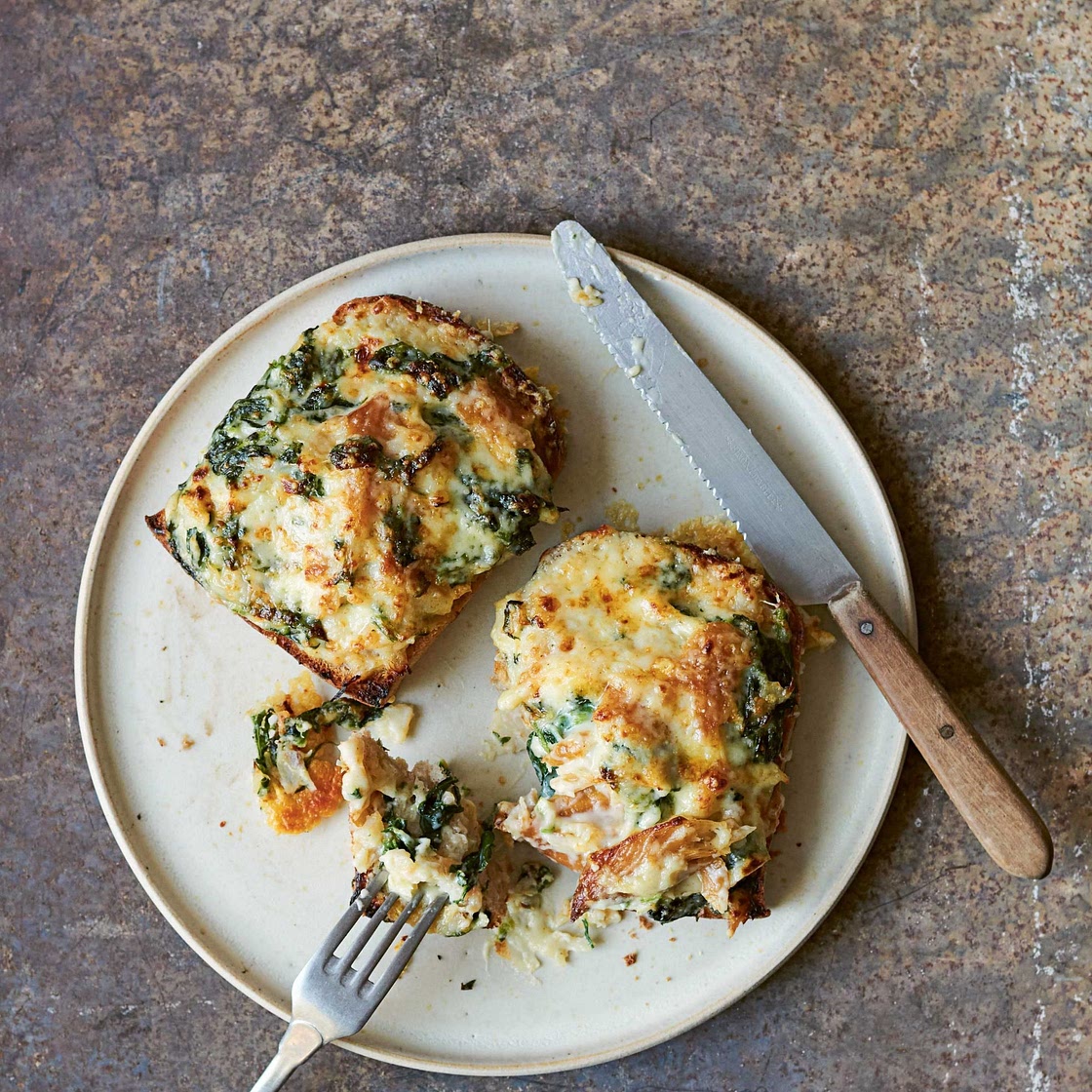 Spinach and Smoked Haddock Rarebit
