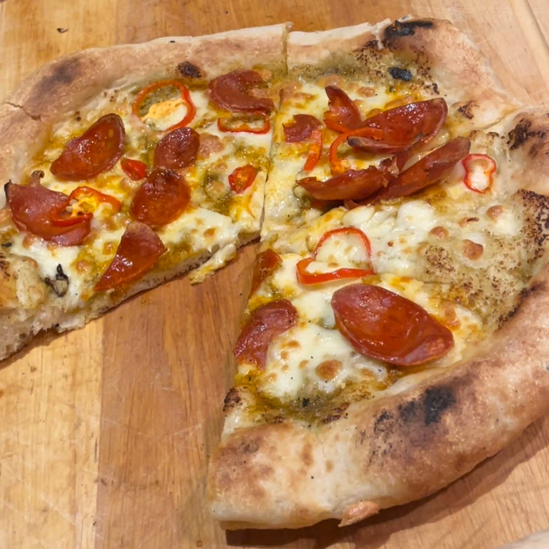 Pesto Based Pan Pizza