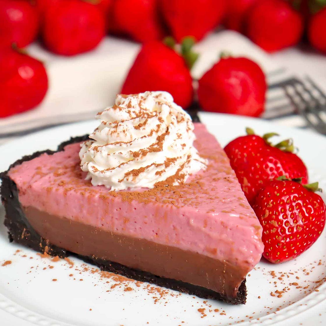 Chocolate Strawberry Cream Pie