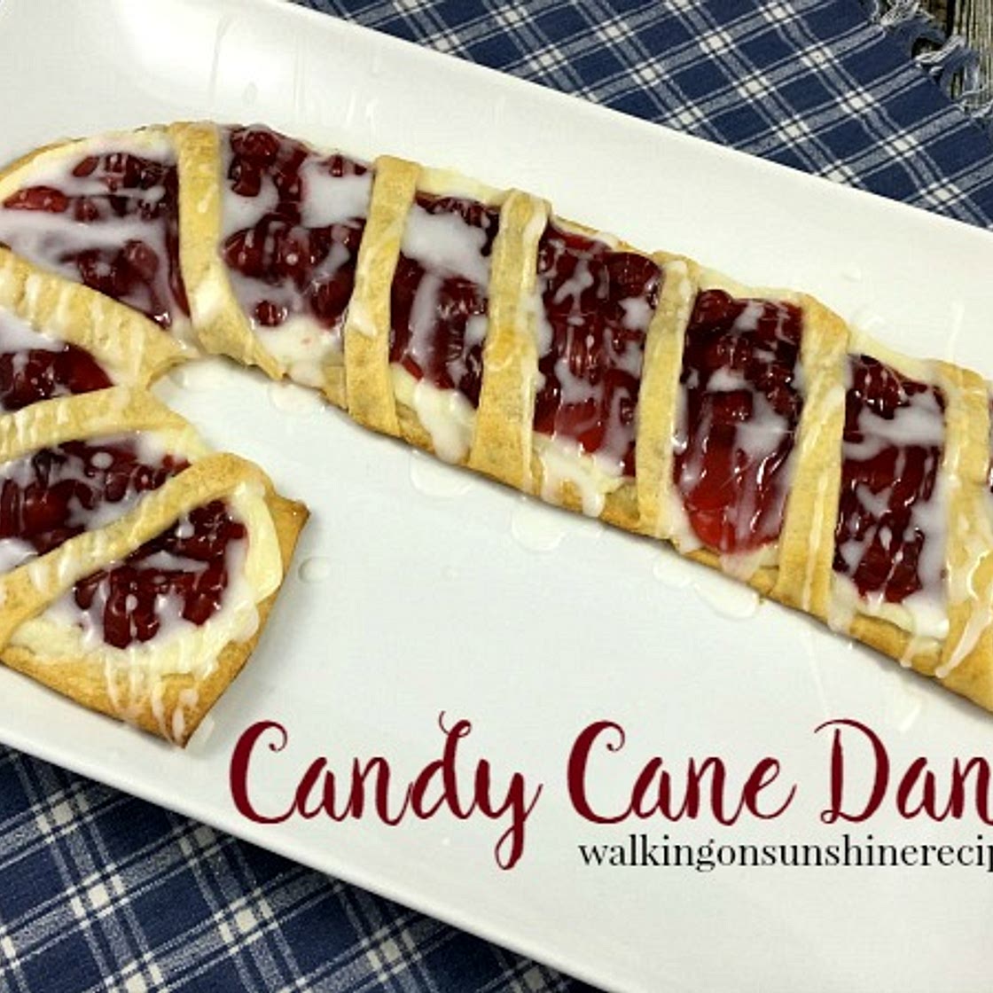 Candy Cane Cream Cheese Danish