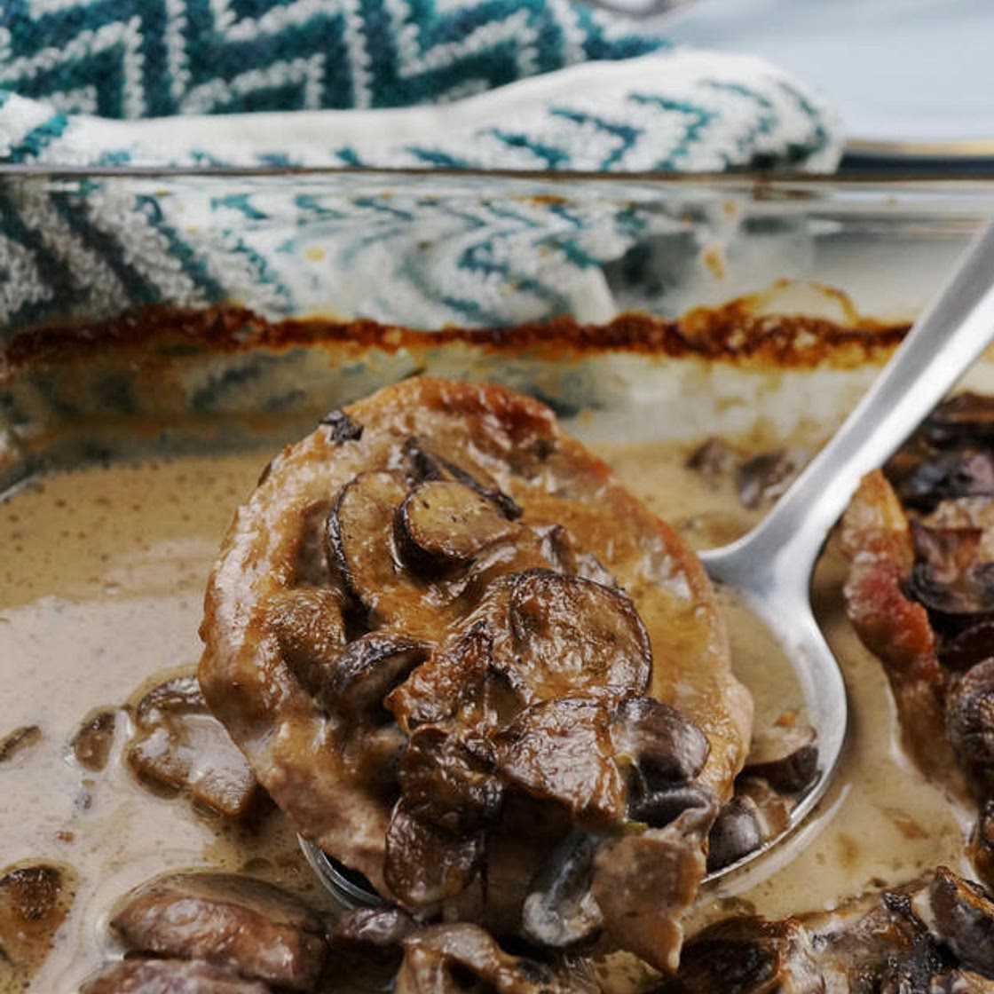 Creamy Mushroom & Pork Casserole