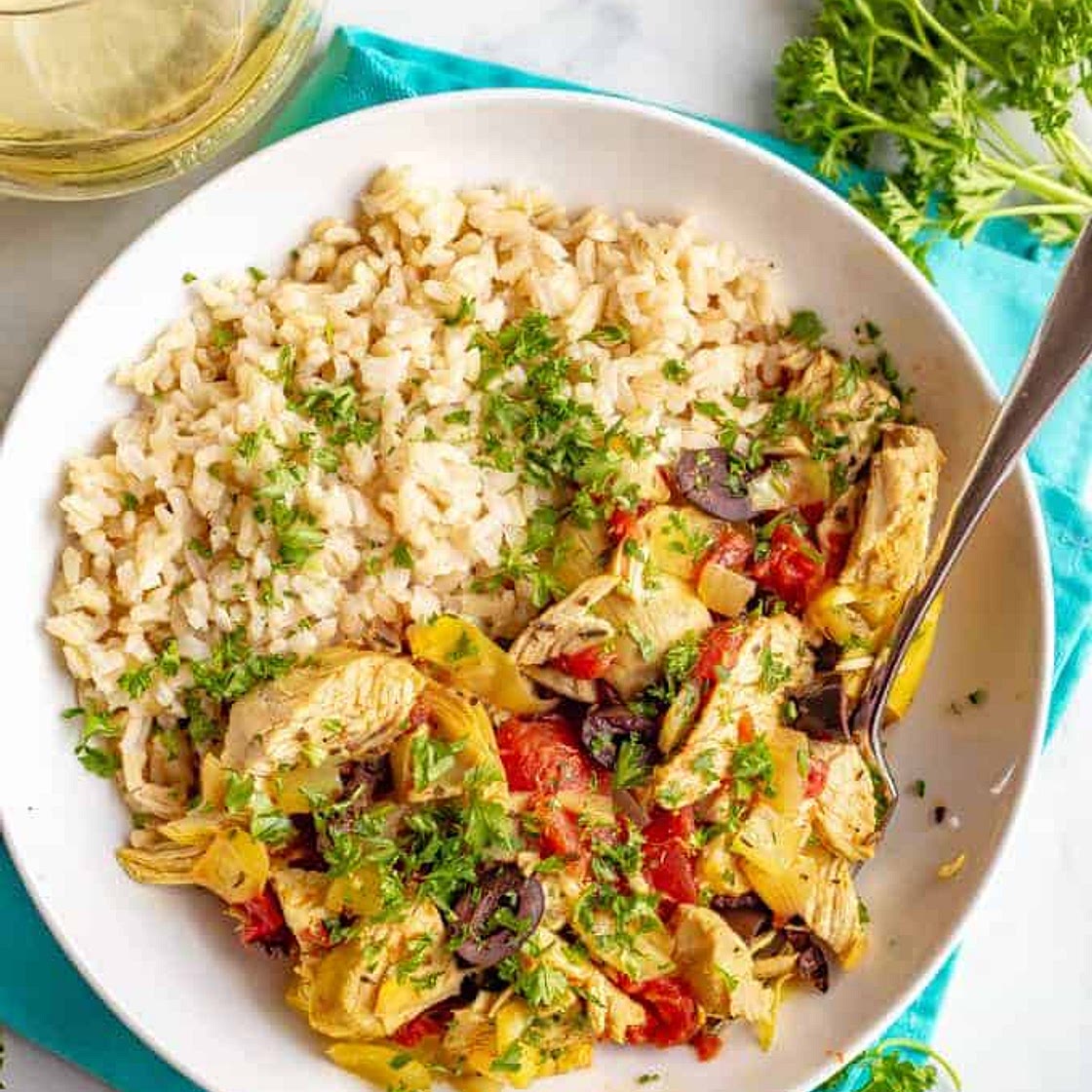 Crock Pot Mediterranean Chicken