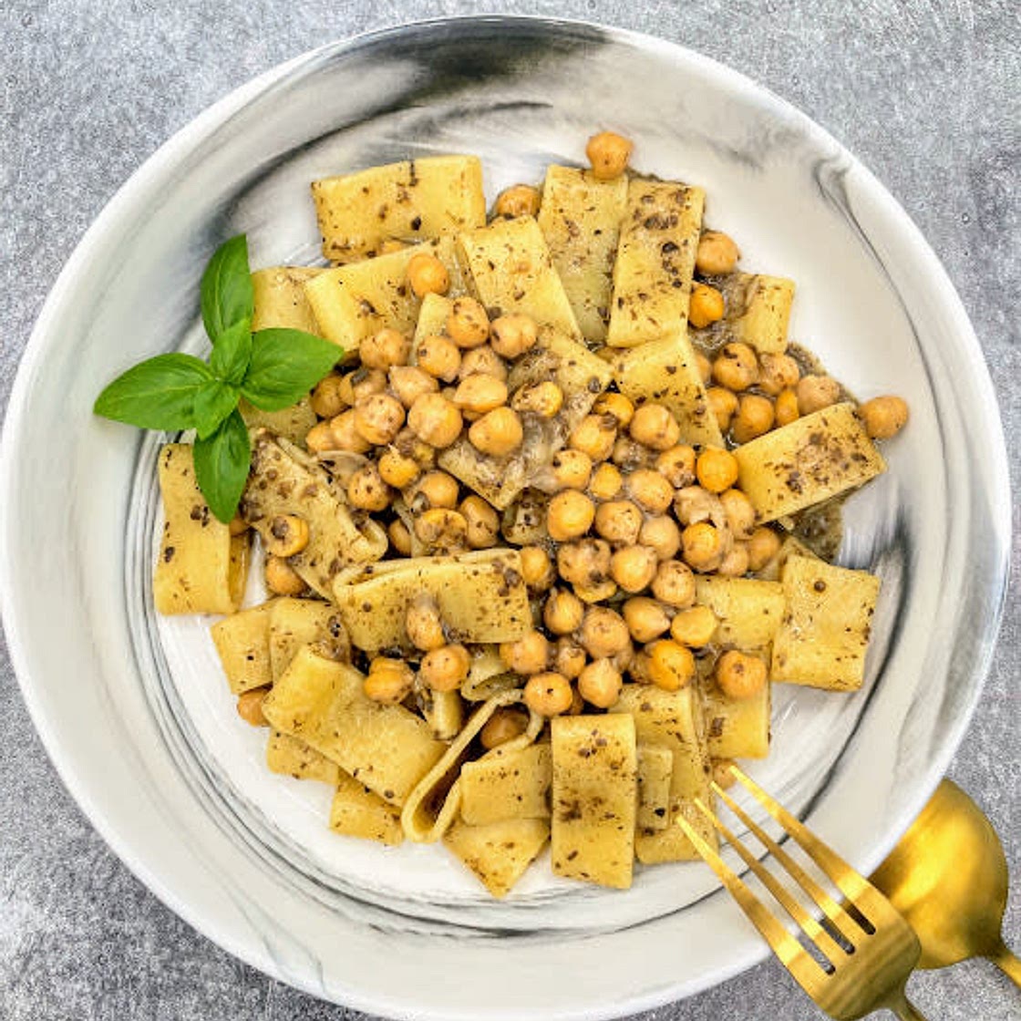 Black Truffle Chickpea Pasta