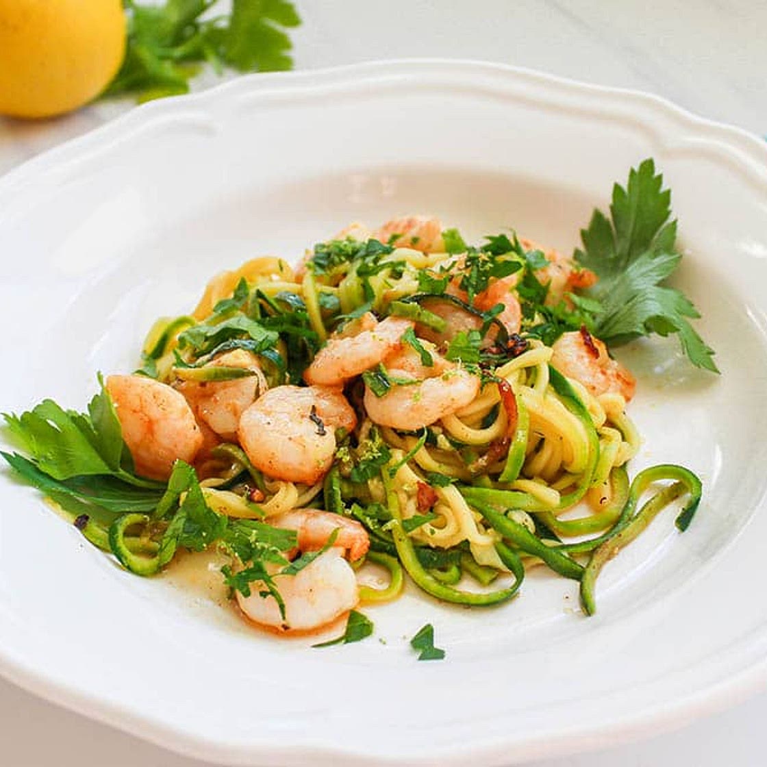 Garlic Shrimp Zucchini Noodles