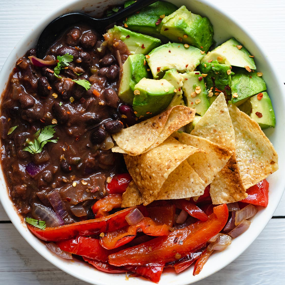 Spiced Tofu & Black Bean Vegan Chili