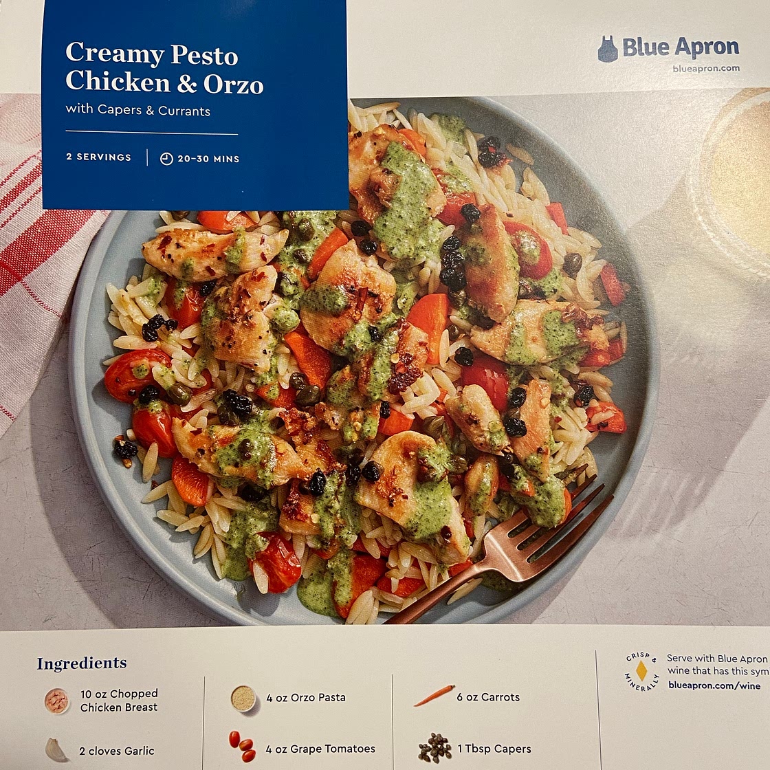 Creamy Pesto Chicken and Orzo