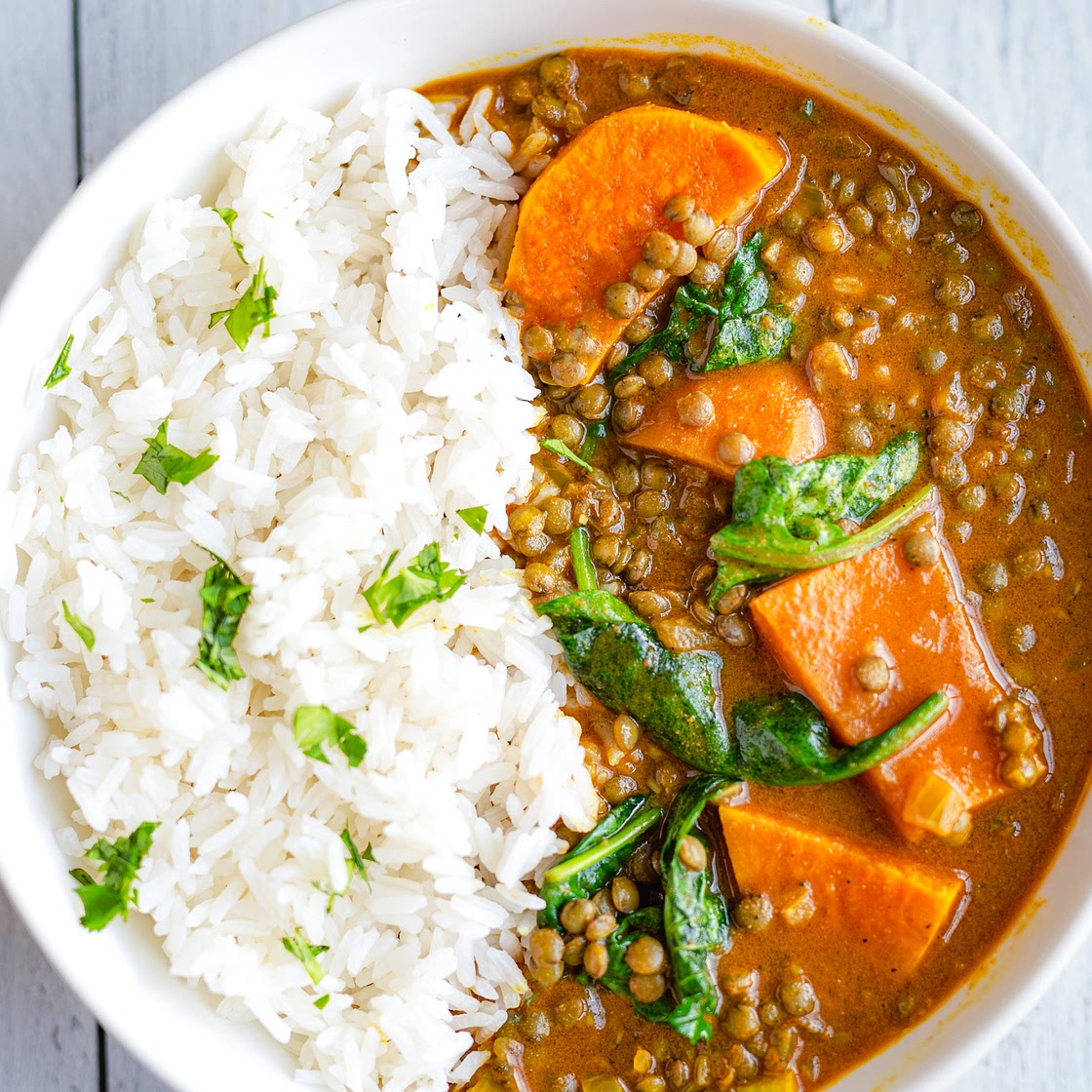 15-Minute Lentil Veggie Curry