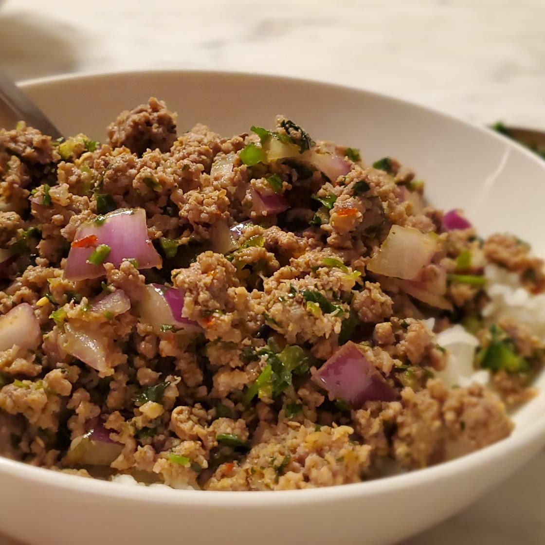 Jen's Beef and Rice Thai Dish
