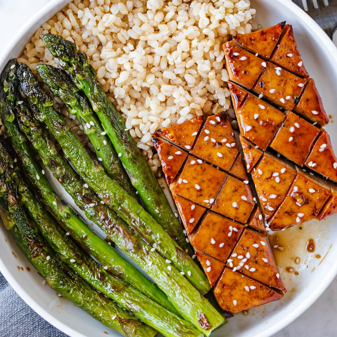 Maple Soy Baked Tofu Steaks