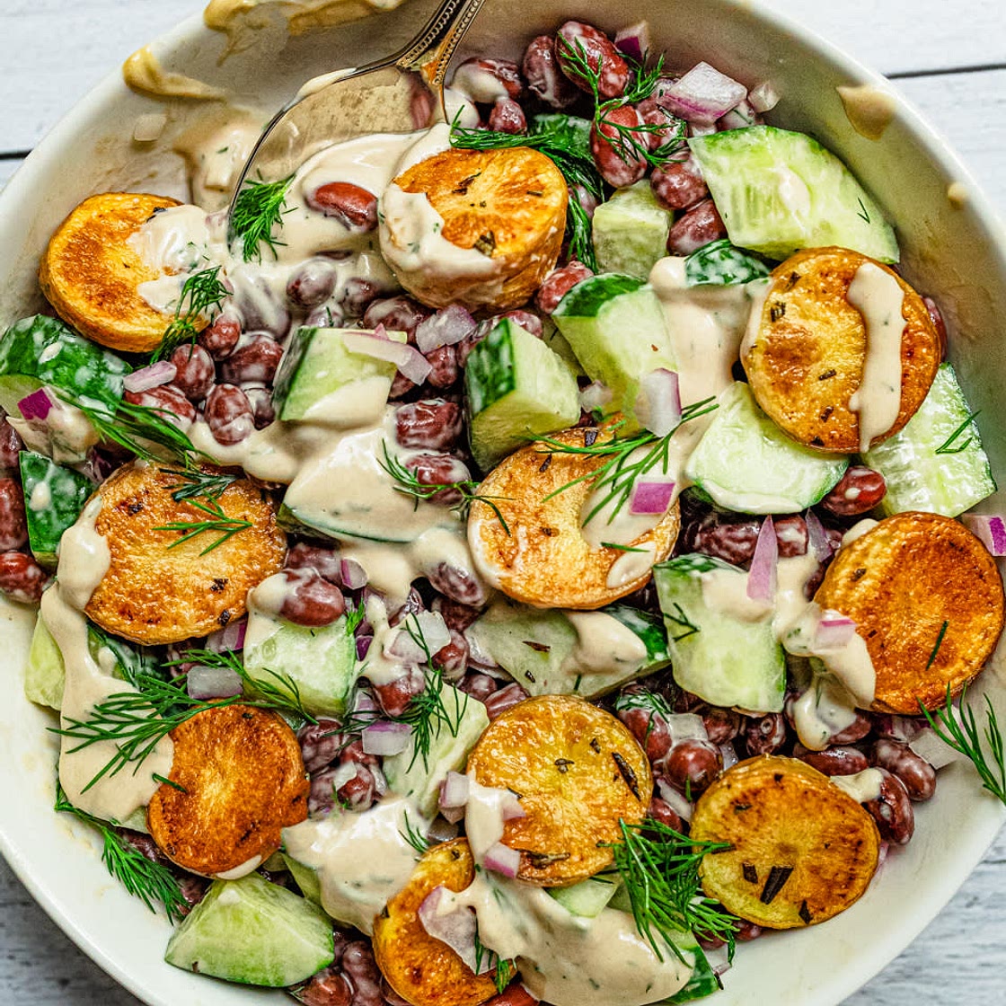 Vegan Potato Salad with Beans