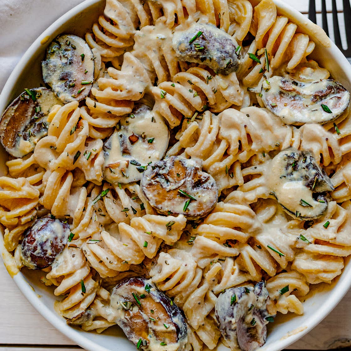 Vegan Pasta Bake with Mushrooms