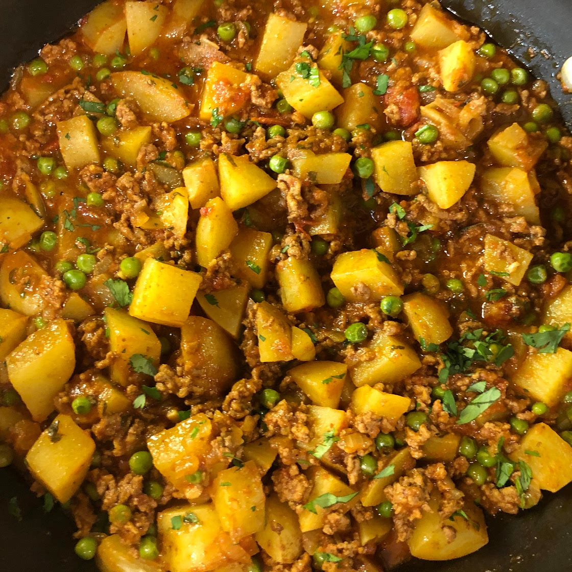 Keema Aloo (Ground Beef and Potatoes)