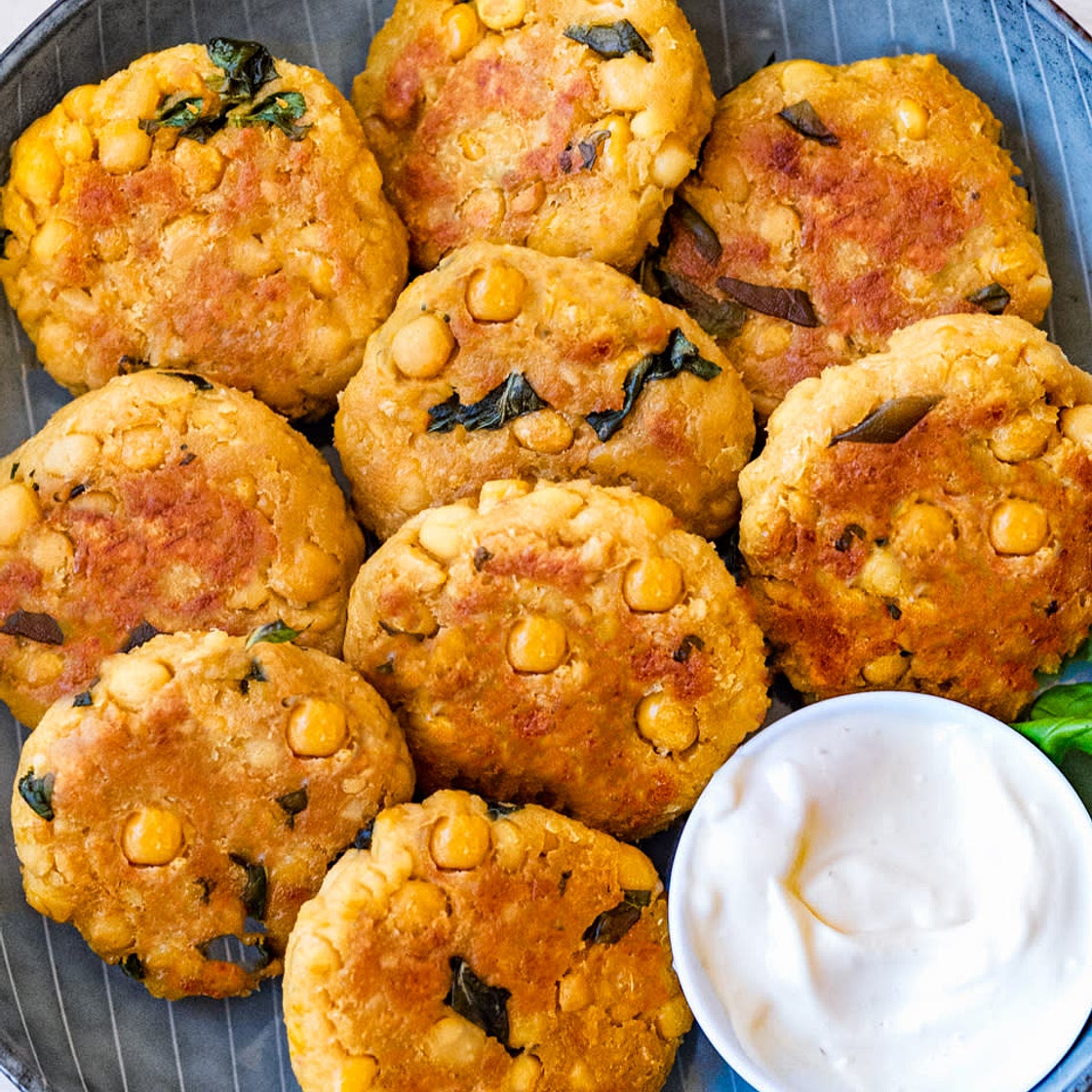 Lemon Basil Chickpea Patties