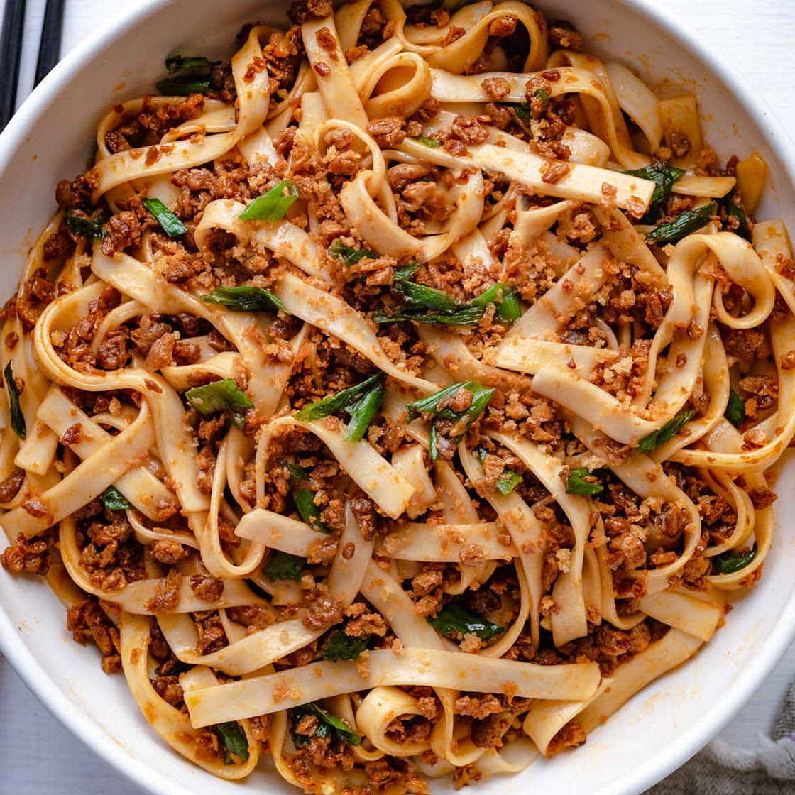 Panko Tofu ‘Meat’ Noodle Bowl