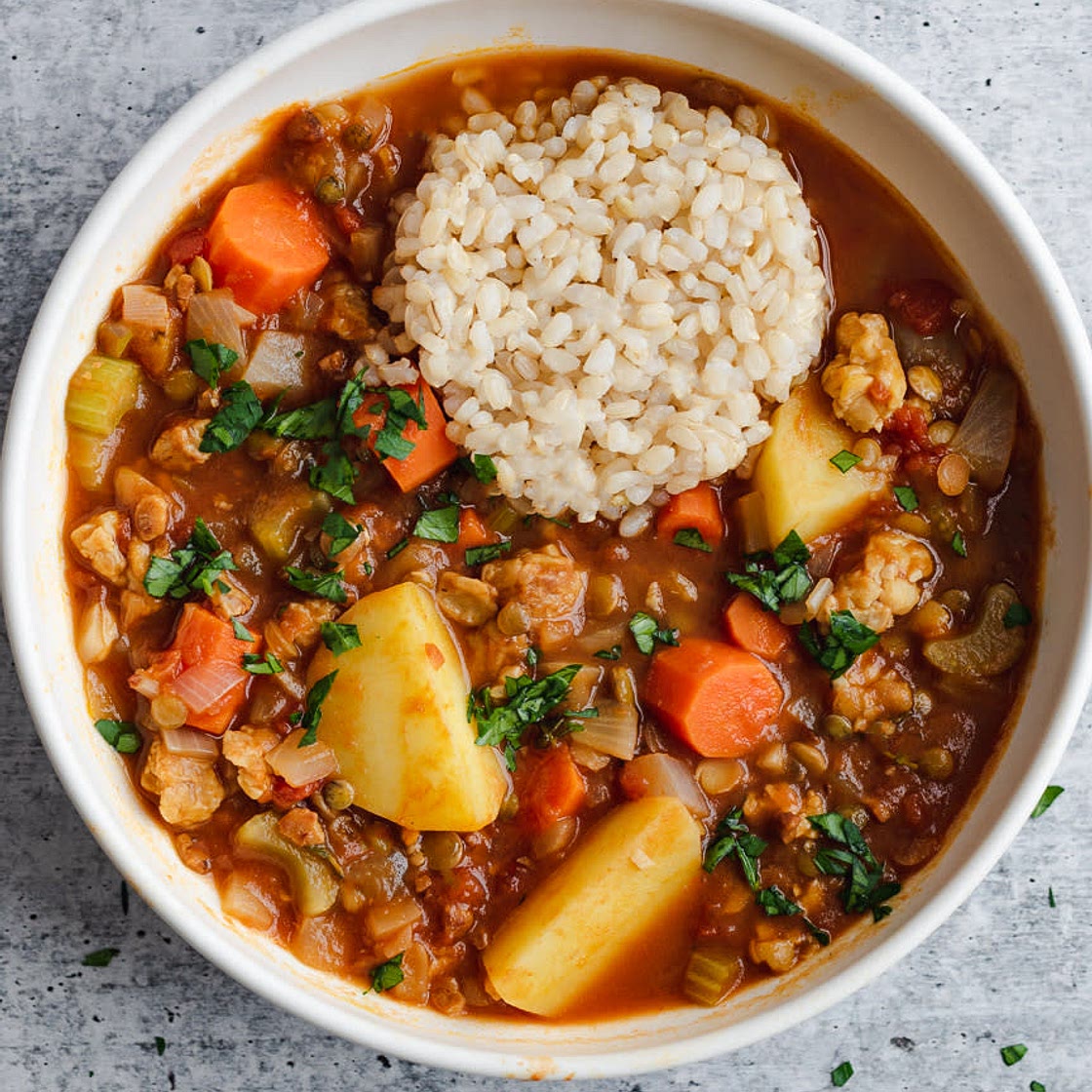 Tempeh Lentil Stew with Potatoes