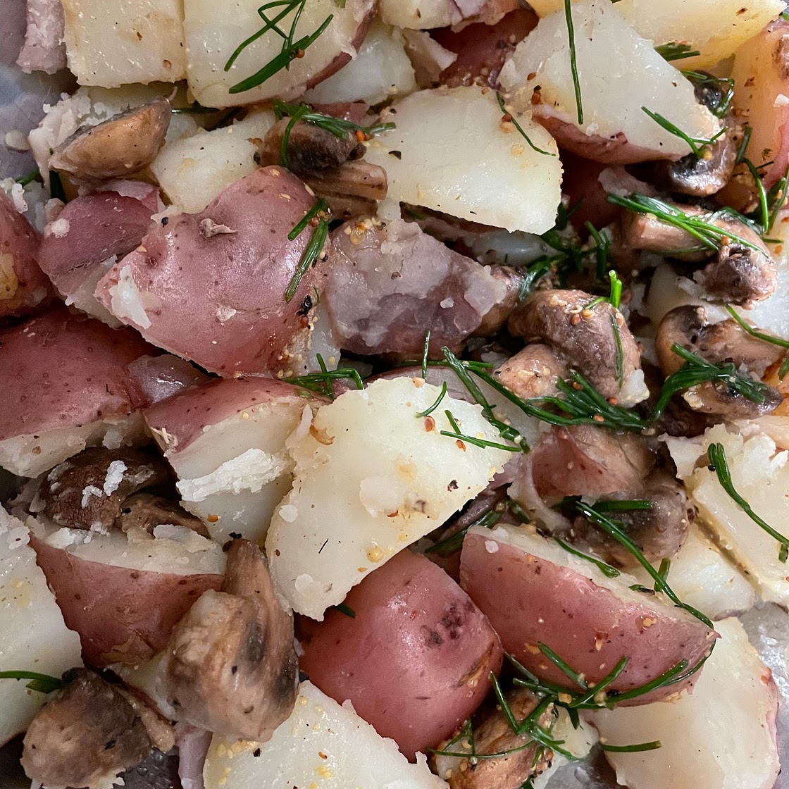 Mushroom and Chive Potato Salad
