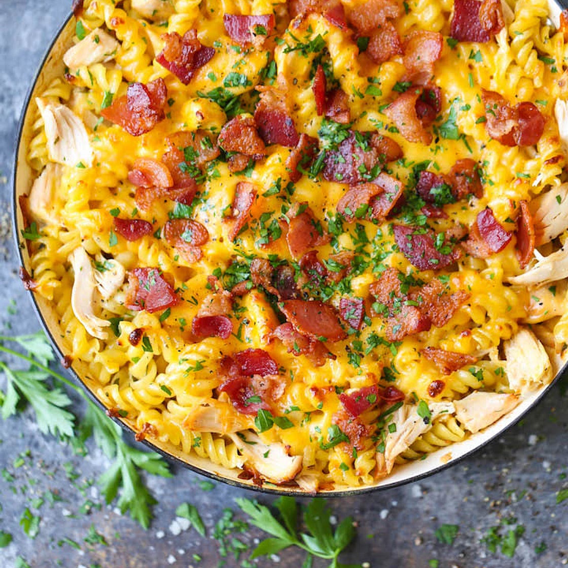 One pan chicken ranch pasta