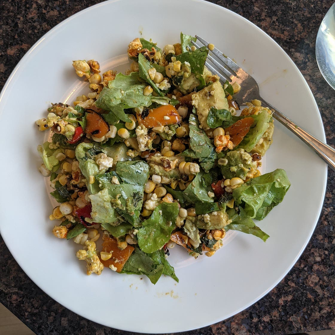Charred corn salad