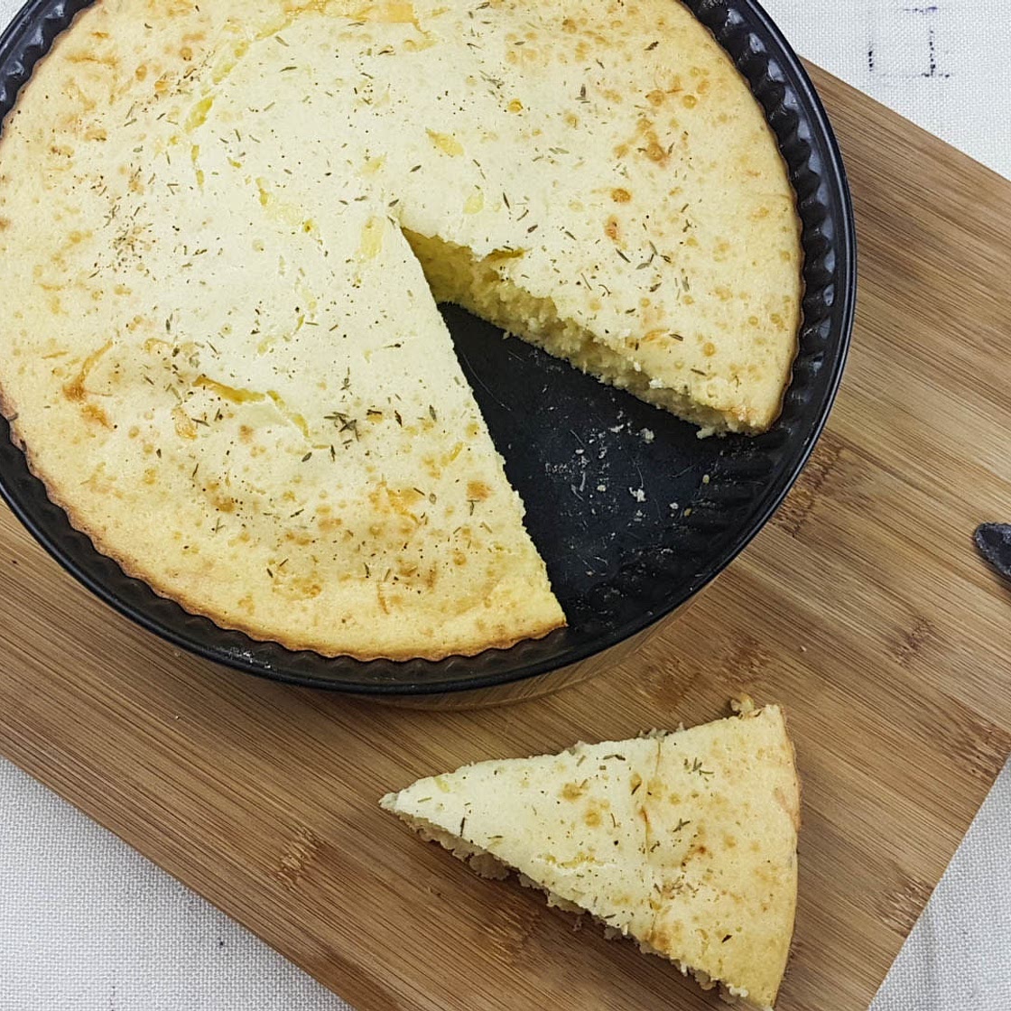 Salty cake with sour milk