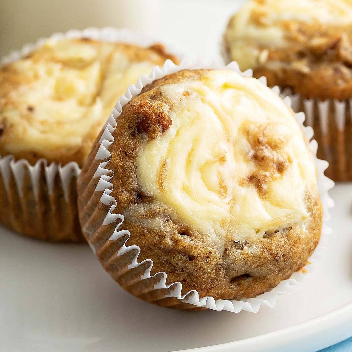 Banana Cream Cheese Muffins