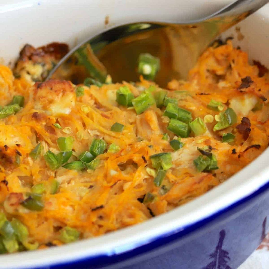 Spaghetti Squash Buffalo Chicken