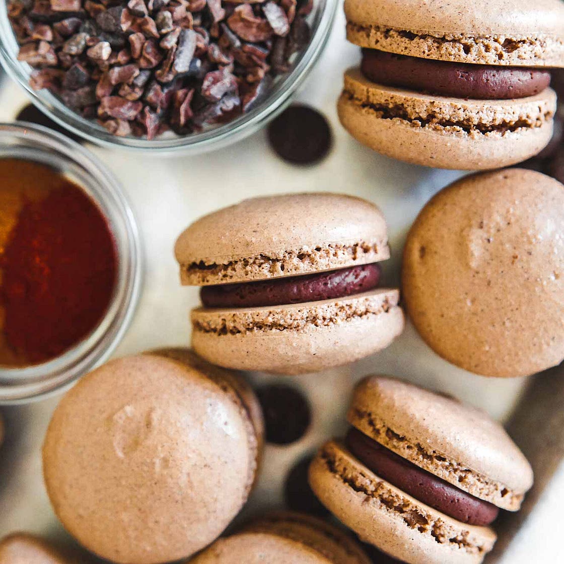 Mexican Chocolate Macarons