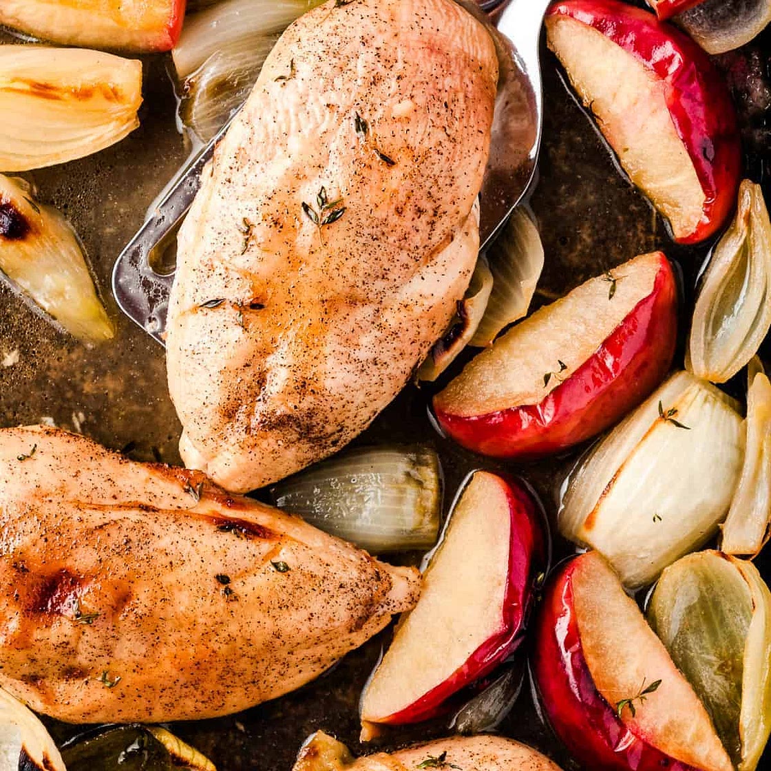 Apple Chicken - Sheet Pan Chicken with Apples