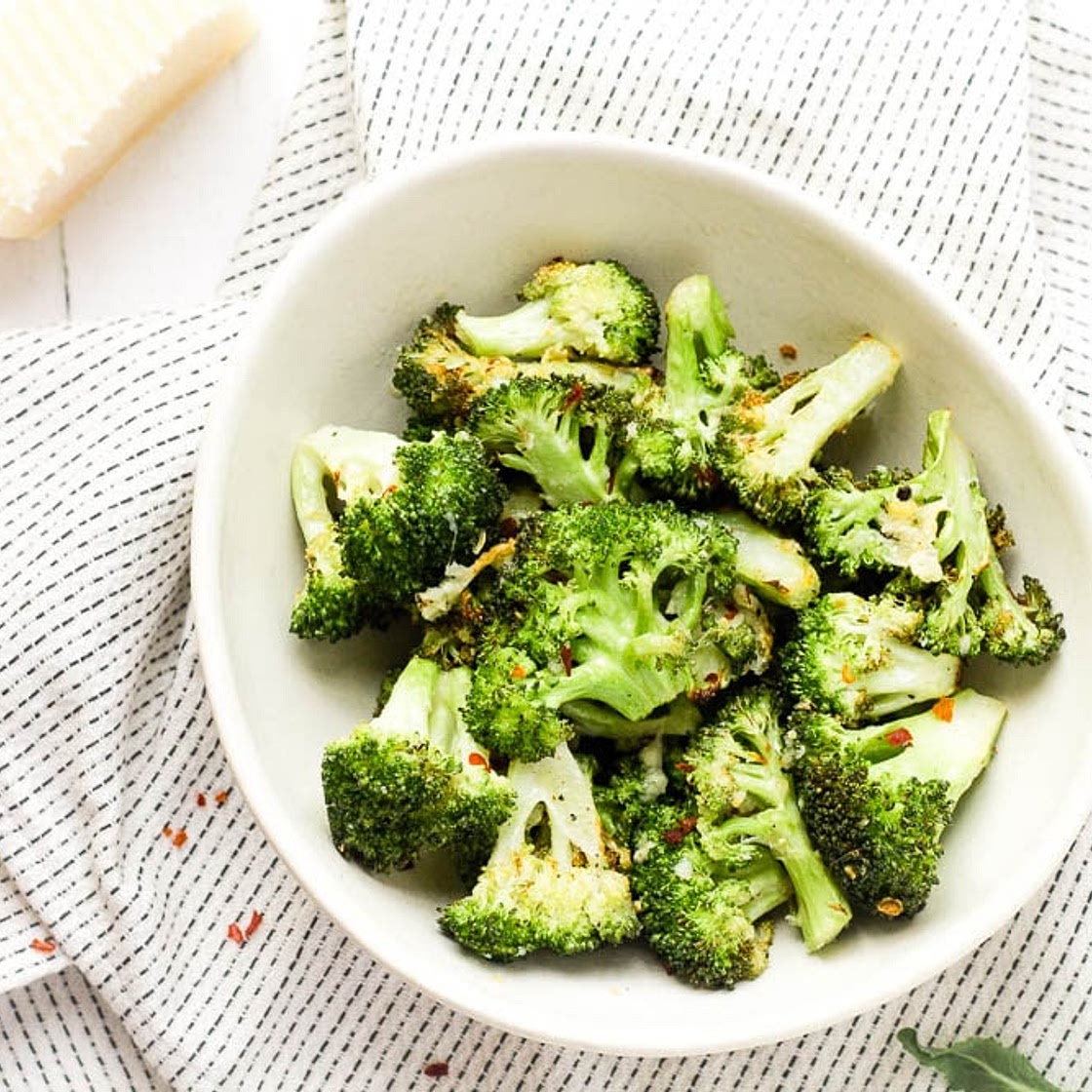 Air Fryer Broccoli Parmesan