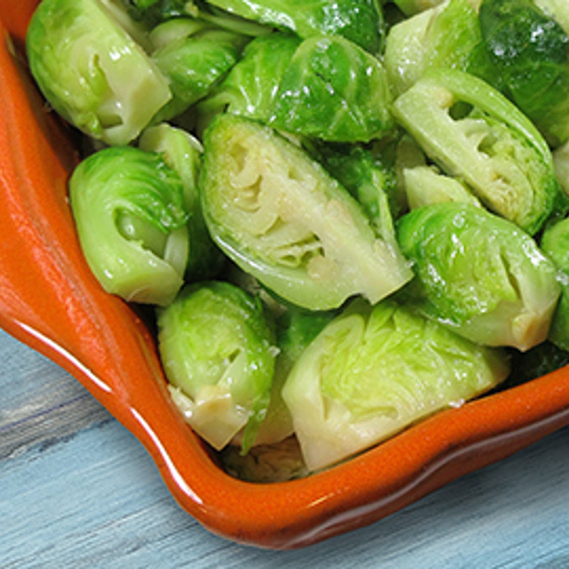 Oven Crisped Brussels Sprouts