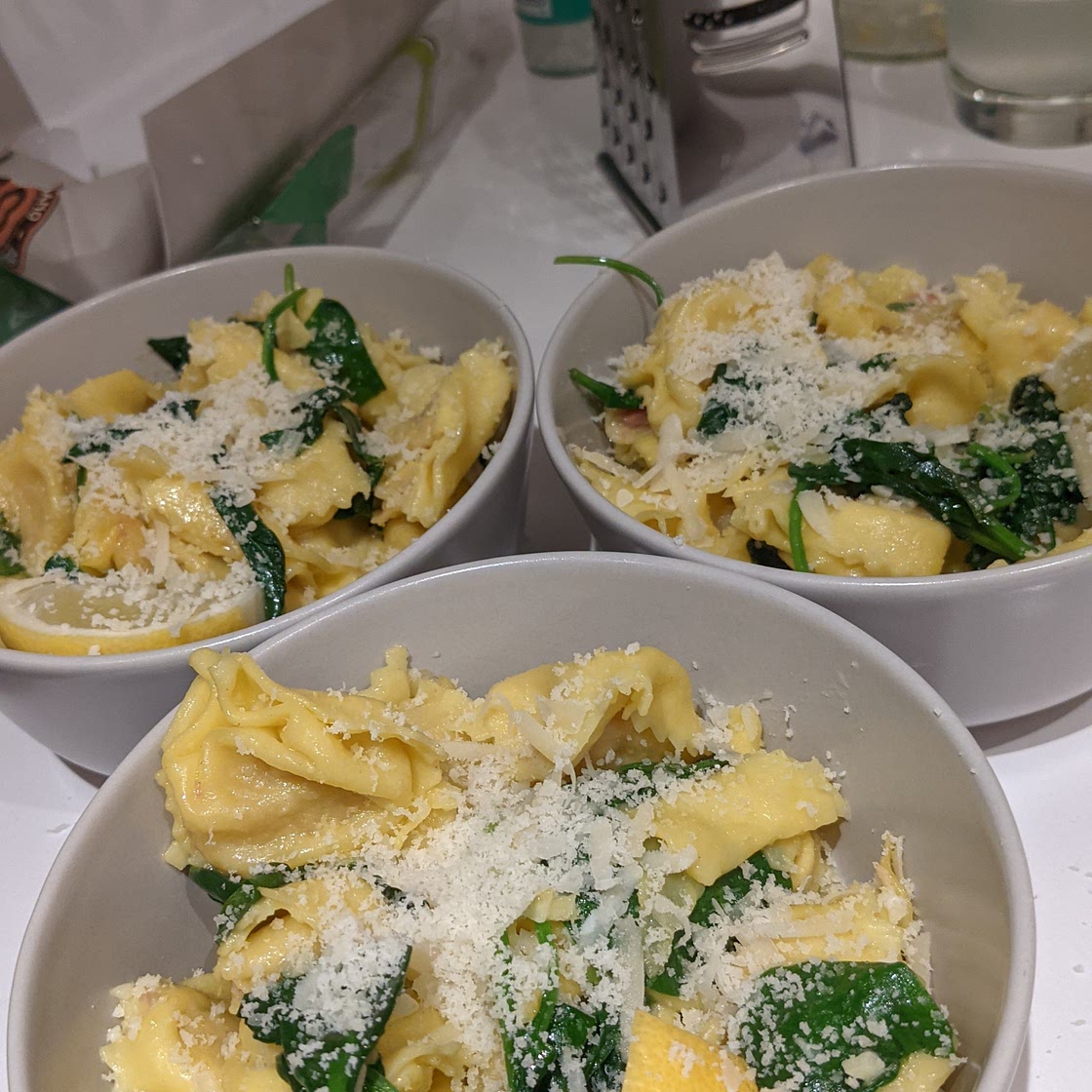 Brown Butter Tortellini with Lemon & Baby Spinach