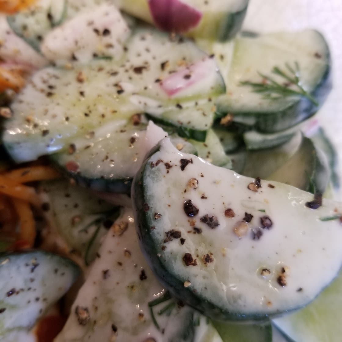 Greek yogurt cucumber salad