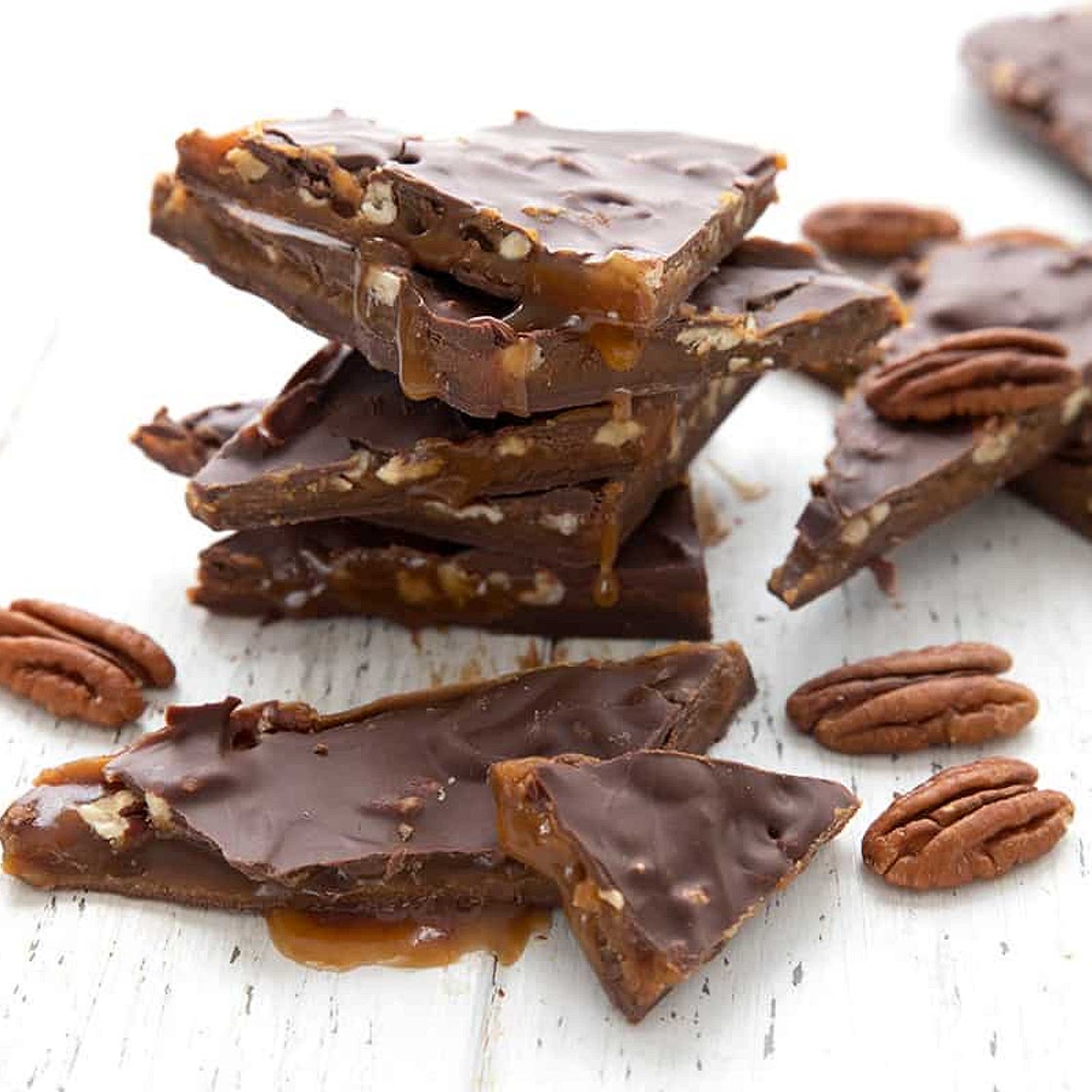 Keto Pecan Turtle Bark