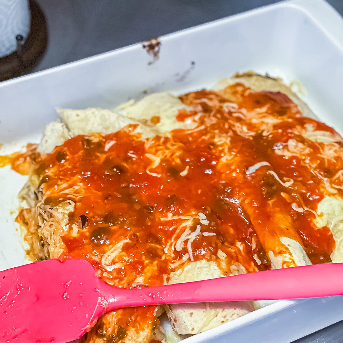 Creamy Chicken and Black Bean Enchiladas