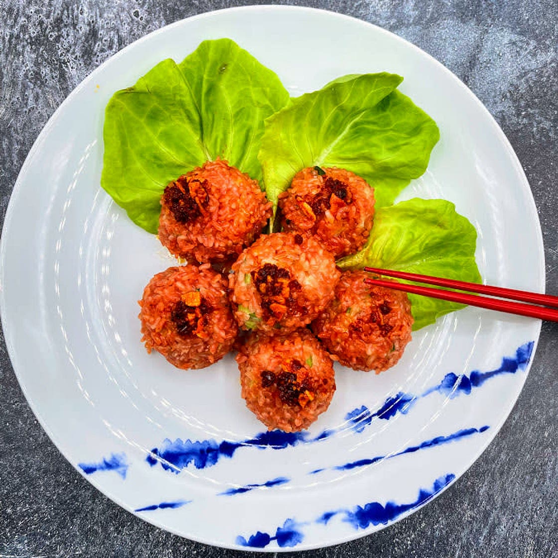 Beets Colored Sweet Rice Shumai